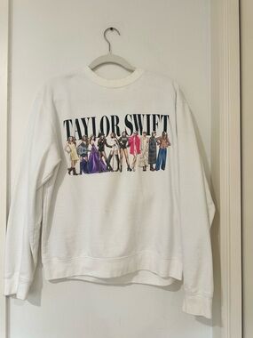 Taylor Swift White Eras Tour Crewneck Sweatshirt